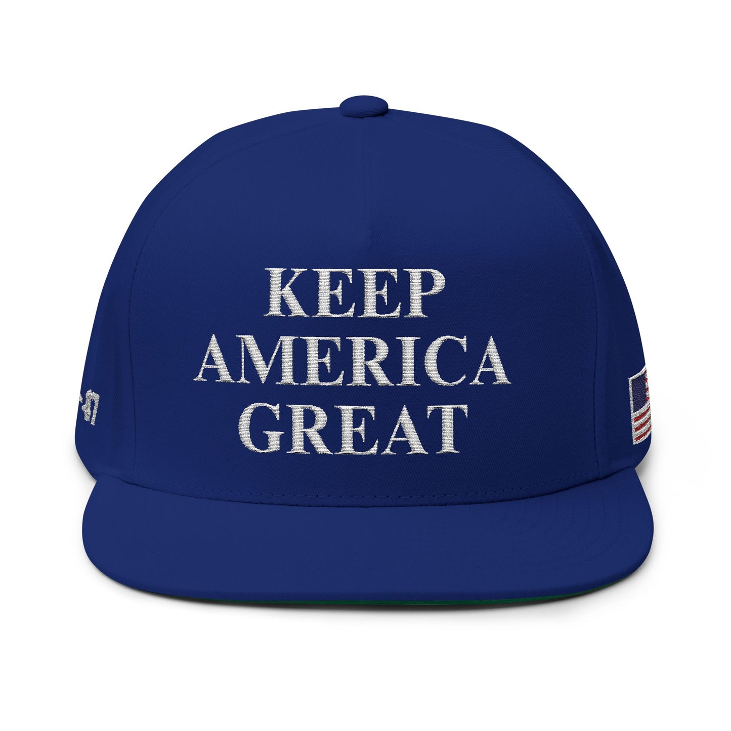 MAGA - Keep America Great Flat Bill Cap, Adjustable Hat, Embroidered Cap, Political Apparel, Gift for Patriots, USA Merch, Trendy Headwear