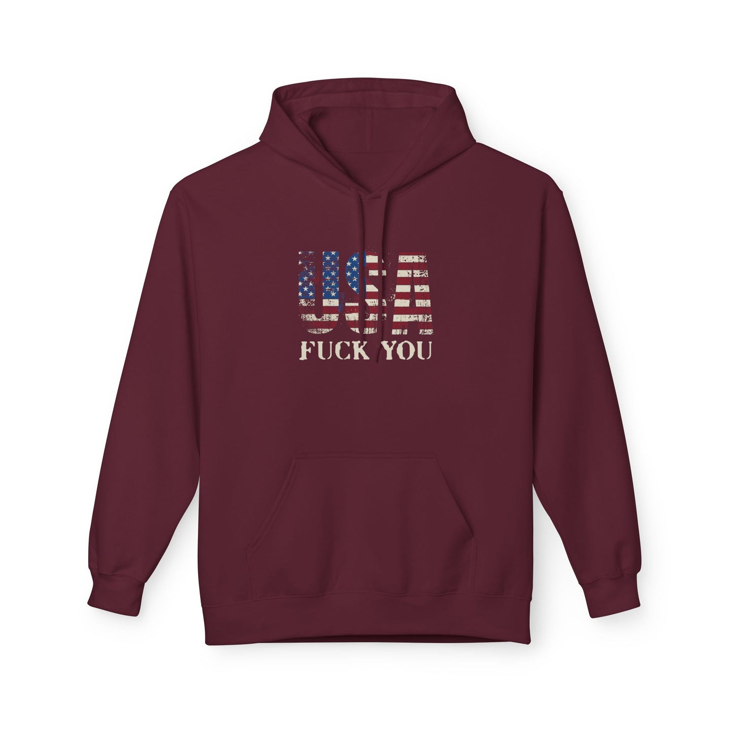 USA Flag Graphic Hoodie - Unisex Softstyle Fleece, Funny Sweatshirt, Casual Wear, Patriotic Gift, Comfortable Pullover
