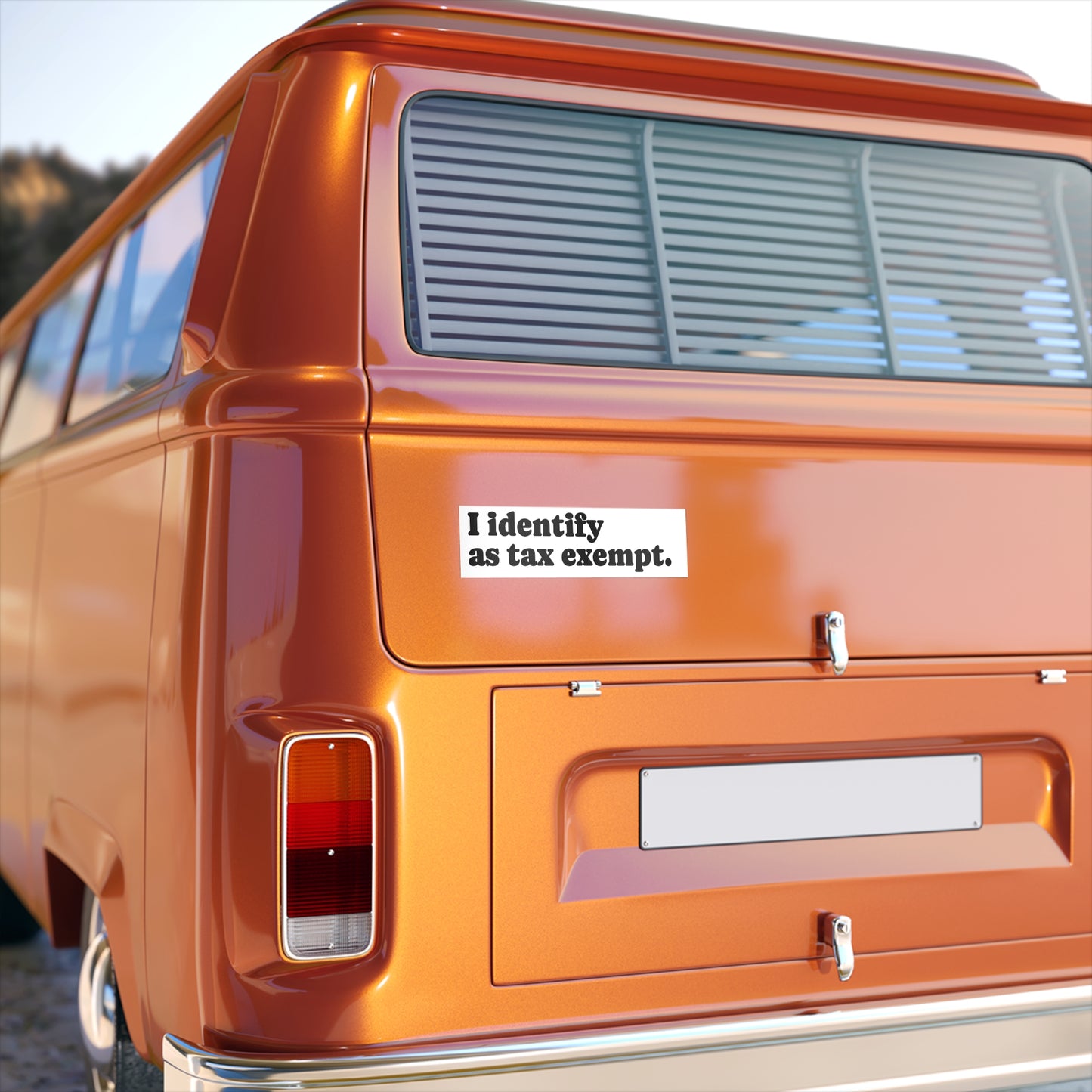 Copy of I Identify As Tax Exempt Bumper Sticker