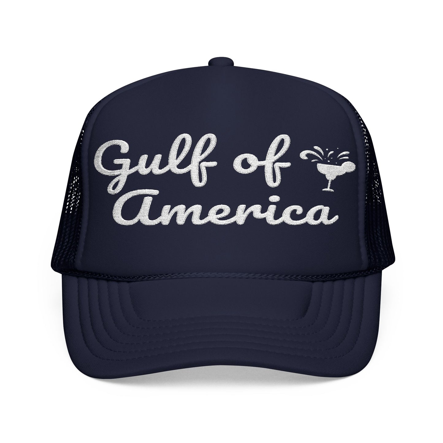 MAGA, Gulf of America Embroidered Foam Trucker Hat, Stylish Summer Cap, Beach Accessory, Embroidered Gift, Outdoor Hat