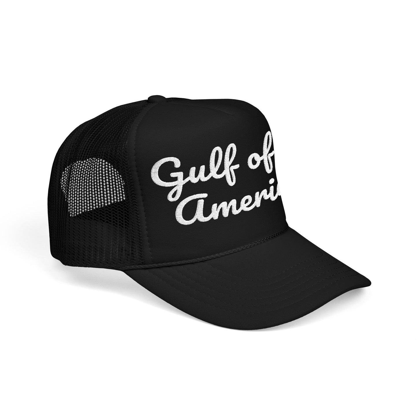 MAGA, Gulf of America Embroidered Foam Trucker Hat, Stylish Summer Cap, Beach Accessory, Embroidered Gift, Outdoor Hat