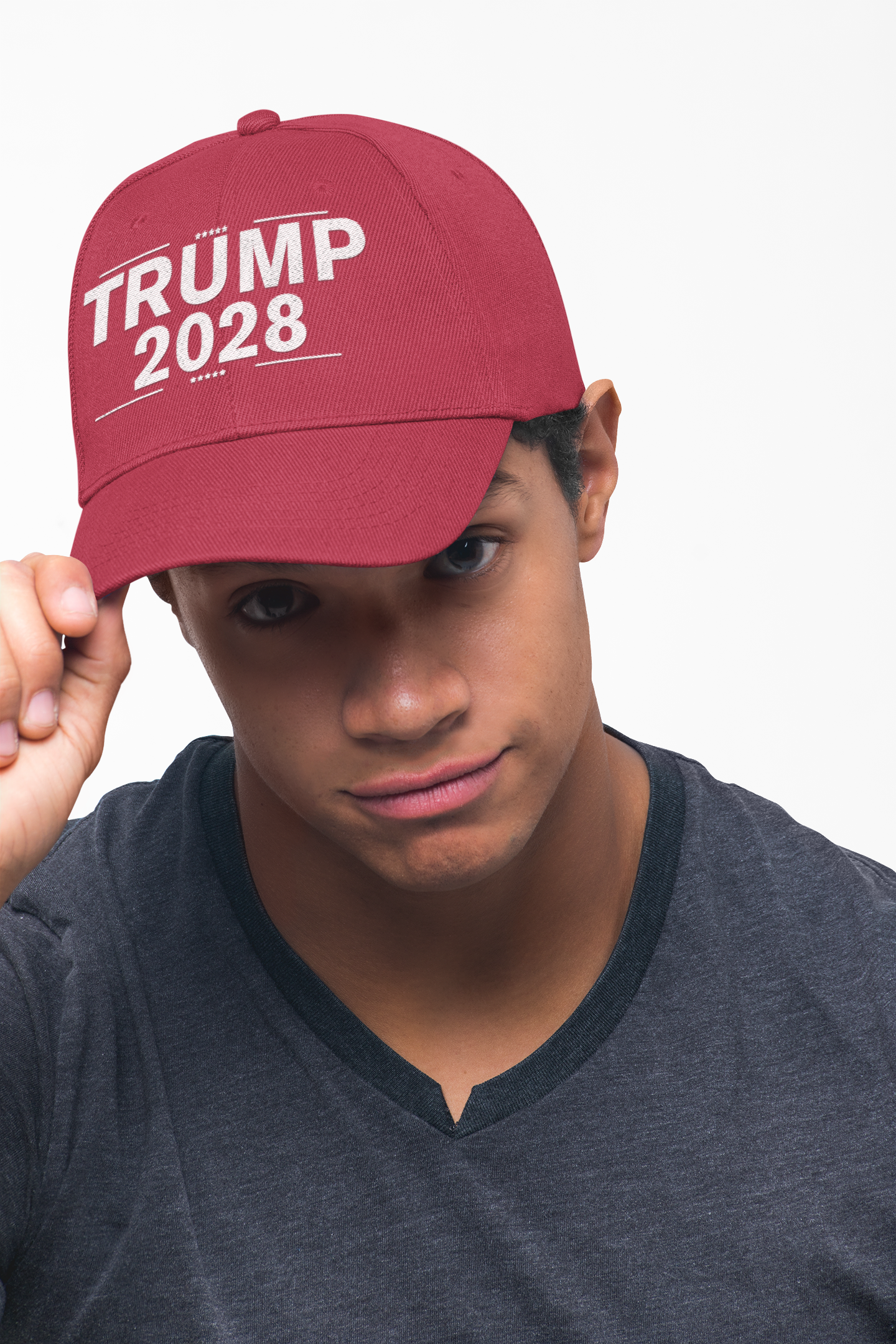MAGA, Trump 2028 Embroidered Flat Bill Cap – Stylish Political Statement for Supporters - Political Cap