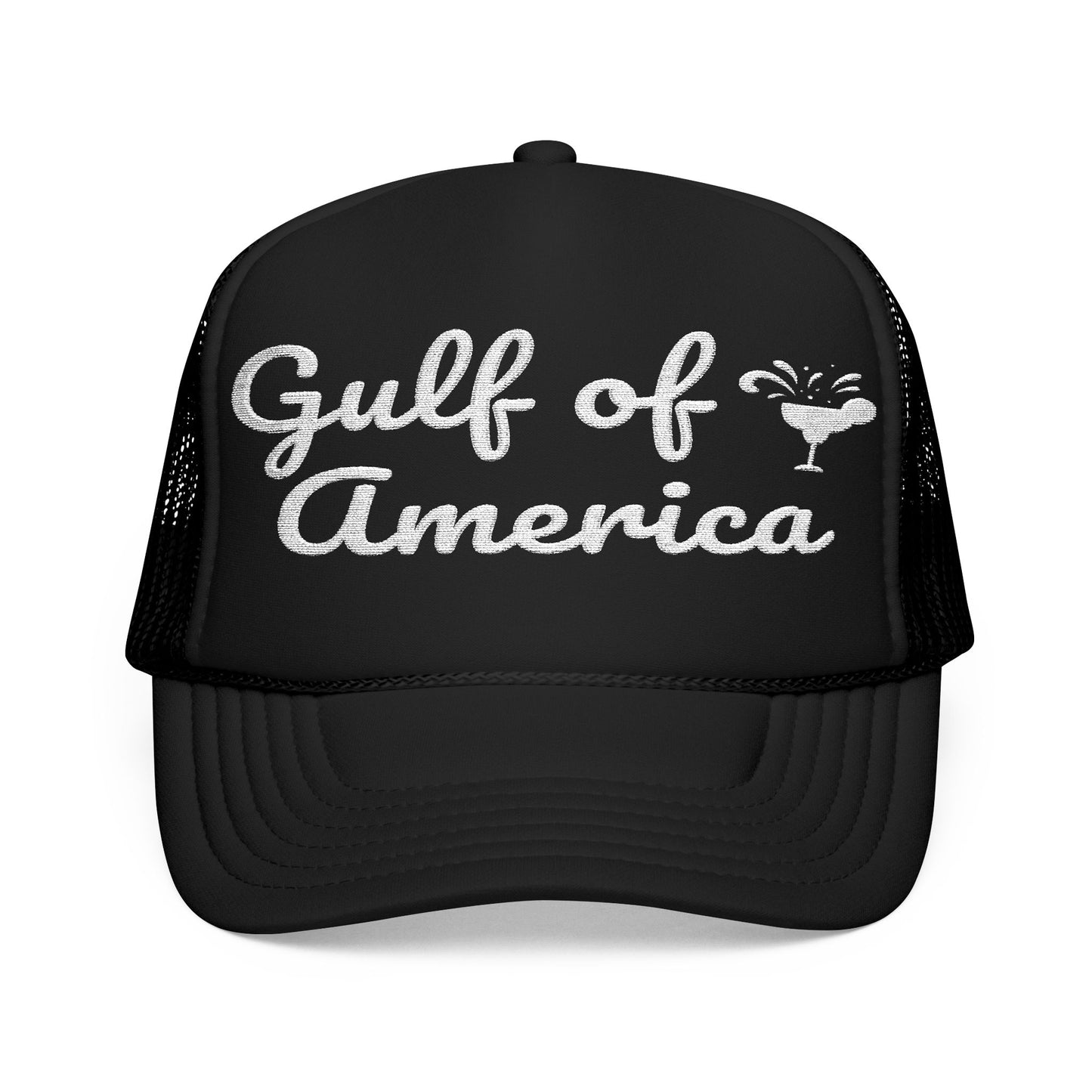 MAGA, Gulf of America Embroidered Foam Trucker Hat, Stylish Summer Cap, Beach Accessory, Embroidered Gift, Outdoor Hat