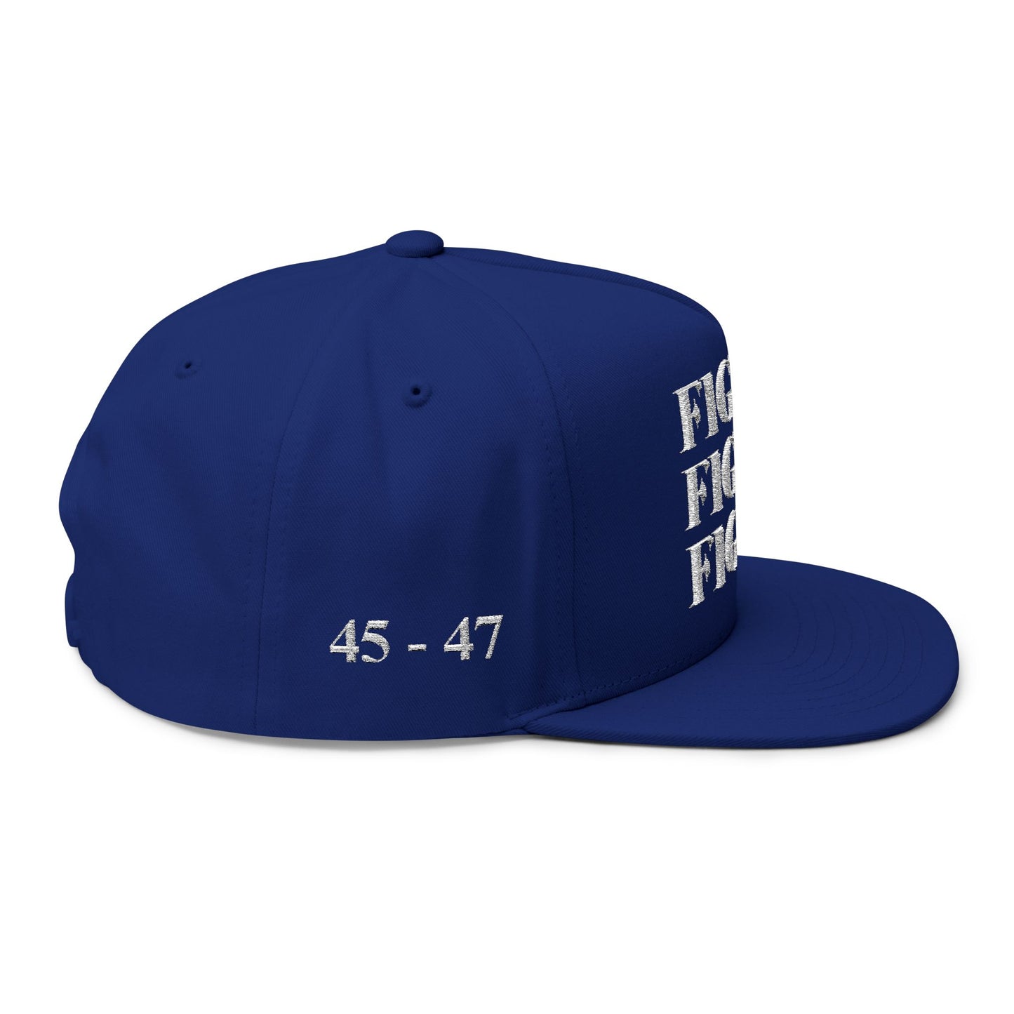 MAGA - Fight! Fight! Fight! Flat Bill Cap - Motivational Hat, Sportswear, Gift for Athletes, Conservative Humor