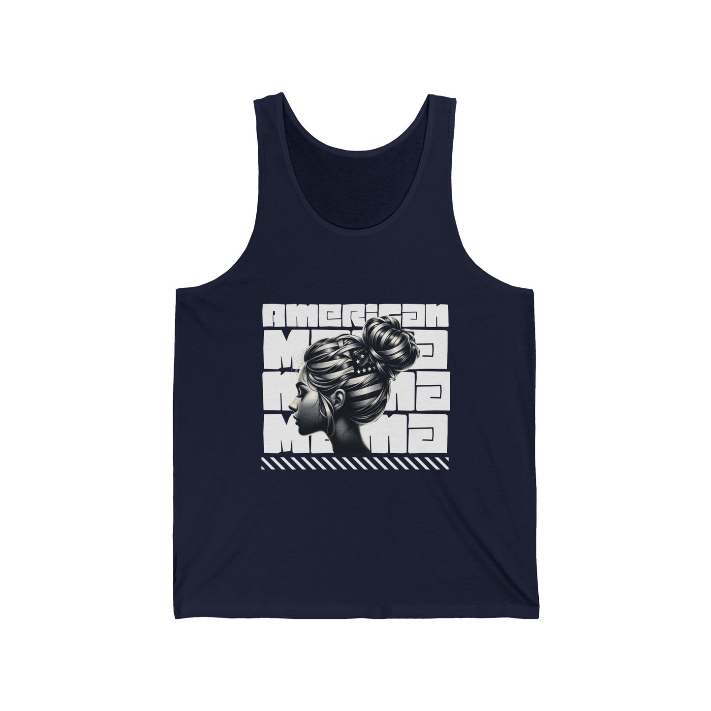 Stylish Unisex Jersey Tank with Bold Graphic Design, Casual Wear, Summer Fashion, Gift for Her/Him, American Style