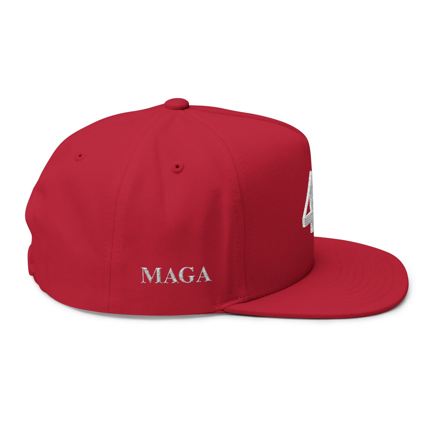 MAGA - Stylish Embroidered Flat Bill Cap, Casual Hat, Streetwear Accessory, Gift for Him/Her, Sports Headwear, Adjustable Snapback