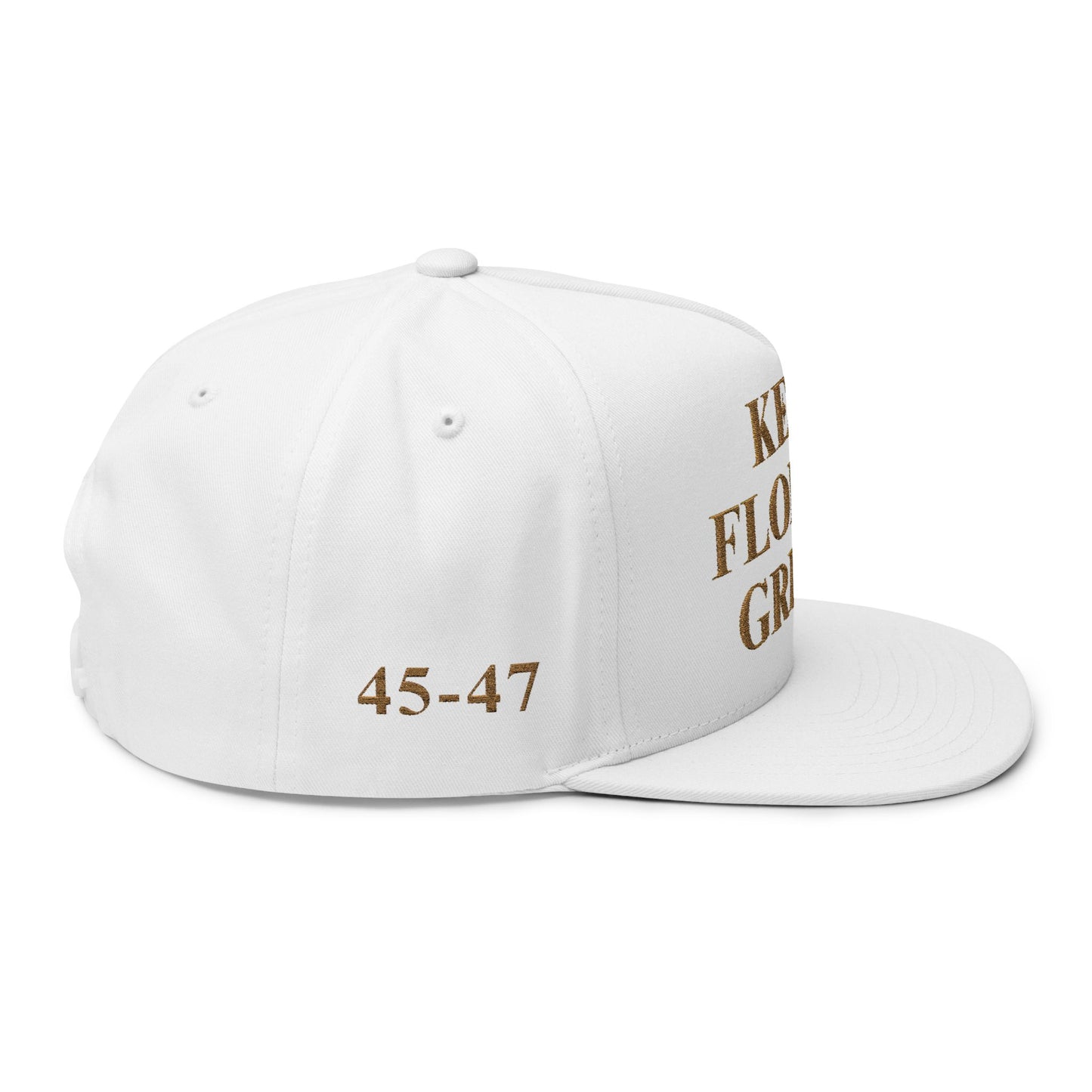 MAGA - Keep Florida Great Flat Bill Cap | Embroidered Hat, Baseball Cap, Gift for Florida Lovers, Trendy Snapback, Summer Accessory