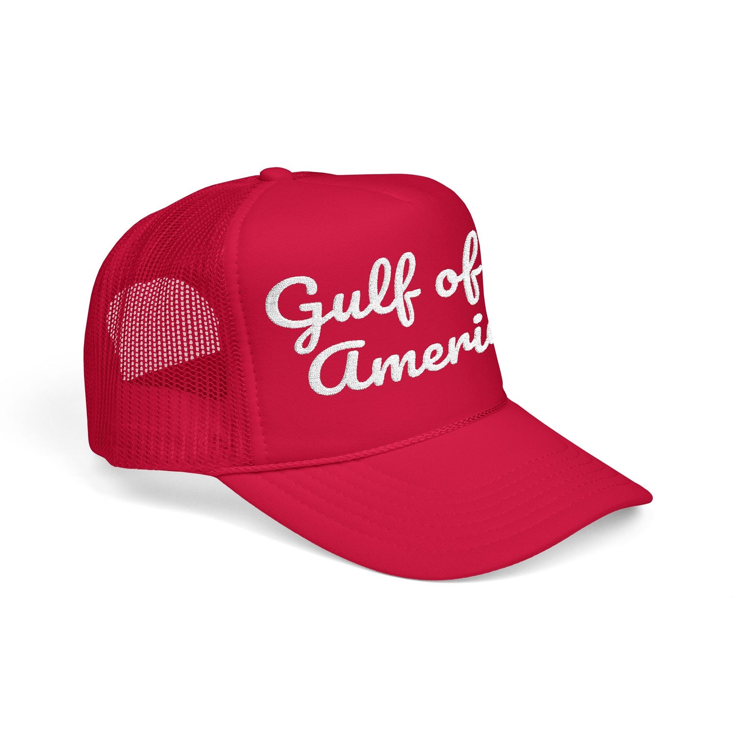 MAGA, Gulf of America Embroidered Foam Trucker Hat, Stylish Summer Cap, Beach Accessory, Embroidered Gift, Outdoor Hat