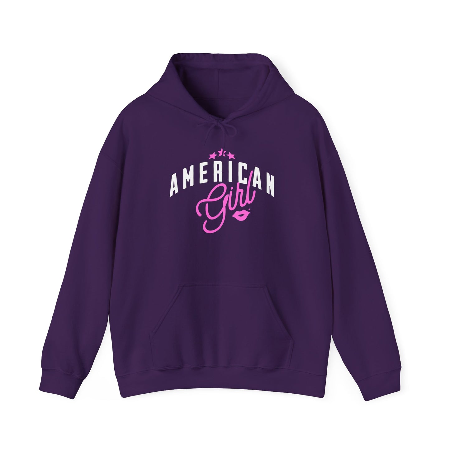 American Girl Hoodie, Cozy Unisex Sweatshirt for Teens, Gift for Birthdays, Stylish Layering for Casual Days, Perfect for Fall