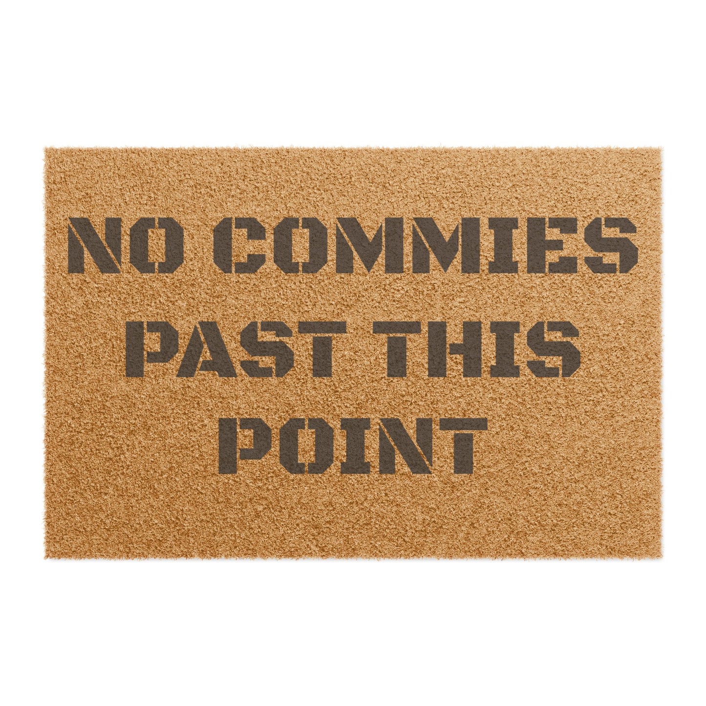 "No Commies Past This Point" - Welcome Doormat - Funny Home Décor, Unique Gift, Personal Touch for Home, Housewarming, and Parties