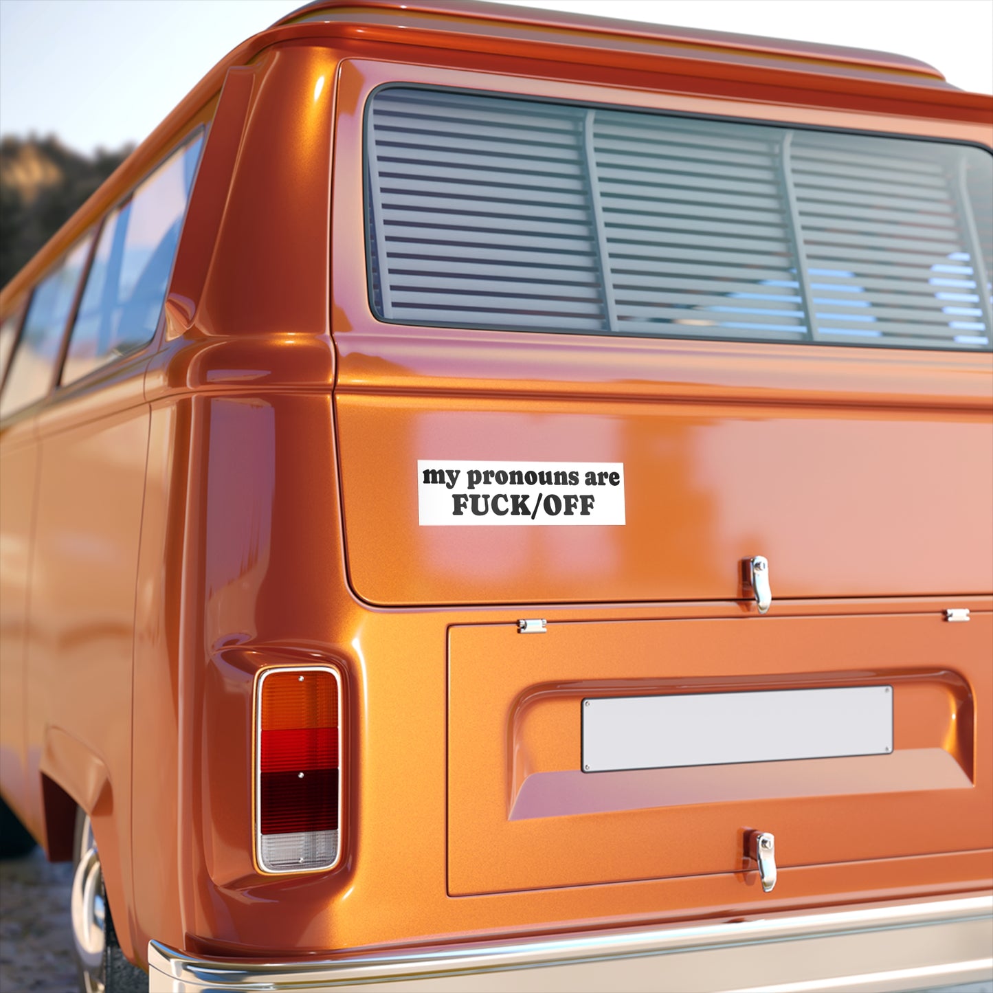My Pronouns Are FUCK/OFF Bumper Sticker