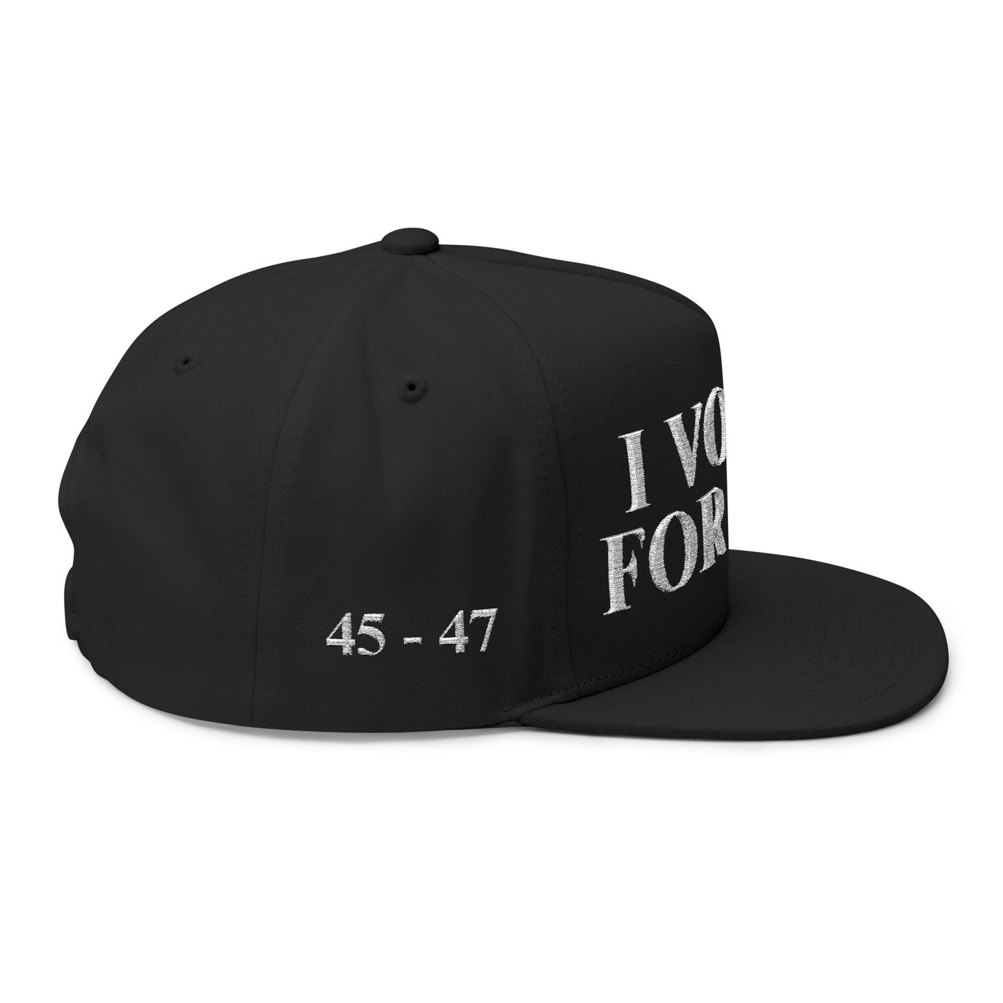 MAGA - Embroidered Flat Bill Cap - I Voted For This, Political Cap, Election Day Gear, Statement Accessories