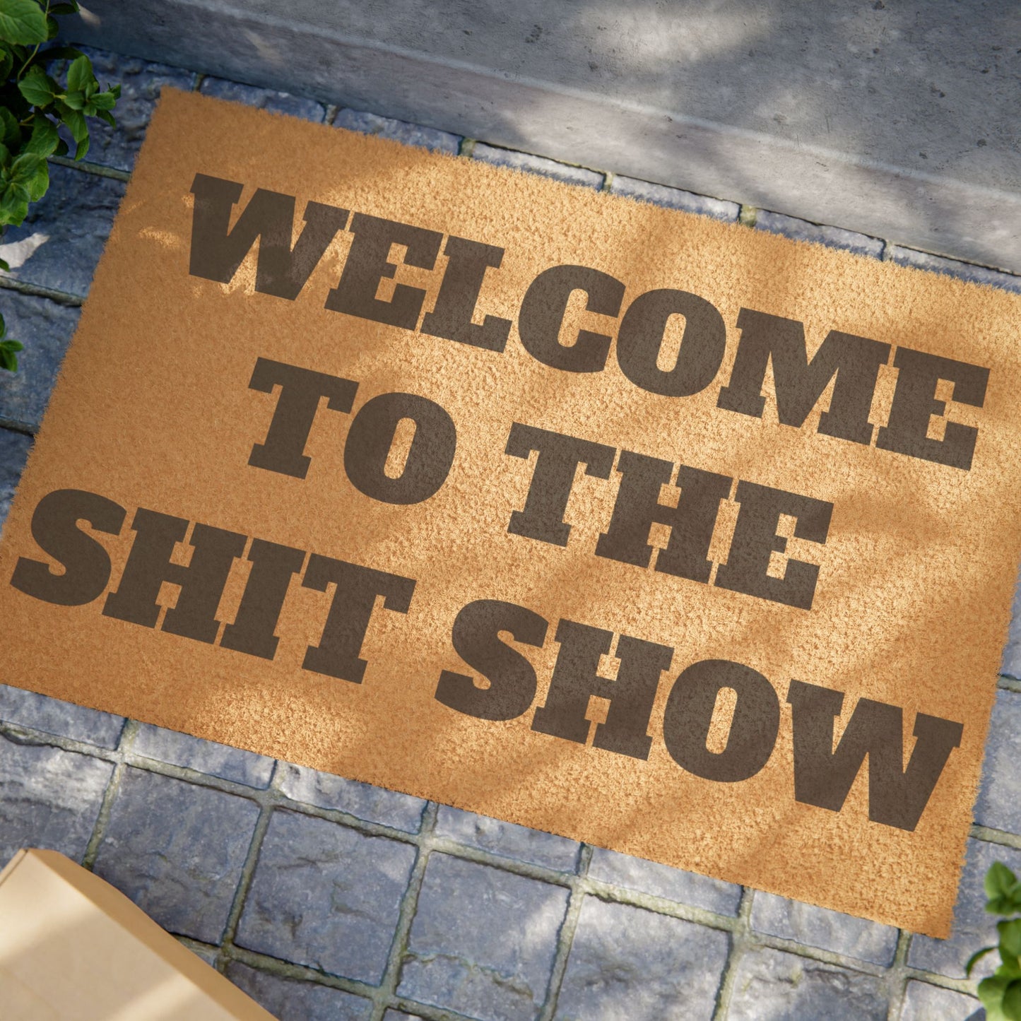 "WELCOME TO THE SHIT SHOW" - Welcome Mat - Funny Home Décor, Unique Gift, Personal Touch for Home, Housewarming, and Parties
