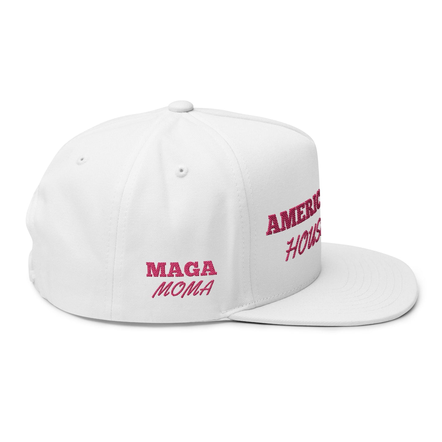 MAGA - Embroidery Flat Bill Cap - 'America Needs Housewives', Trendy Hat for Moms, Father's Day Gift, Casual Wear, Unique Accessory