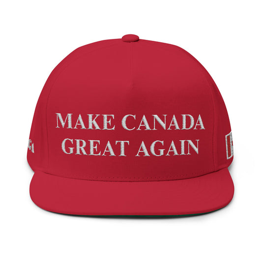 MAGA - White Flat Bill Cap - Make Canada Great Again, Cool Streetwear Hat, Adjustable Cap, Gift for Canadians, Trendy Headwear
