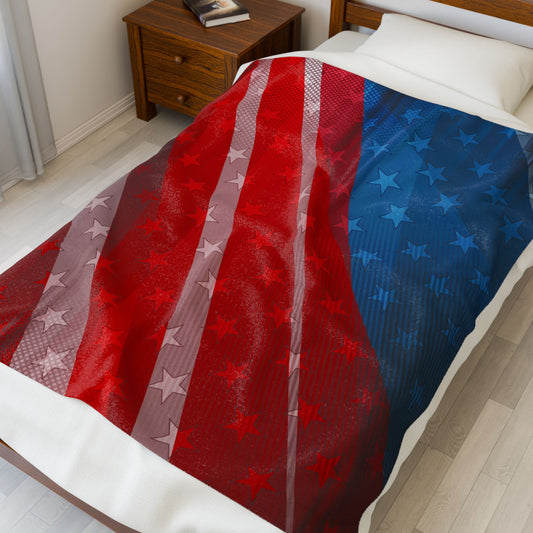 The Star-Spangled Snuggle Patriot Throw, Cozy Throw, Independence Day Decor, Gift for Patriots, Soft Blanket for Home