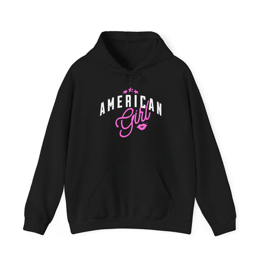 American Girl Hoodie, Cozy Unisex Sweatshirt for Teens, Gift for Birthdays, Stylish Layering for Casual Days, Perfect for Fall