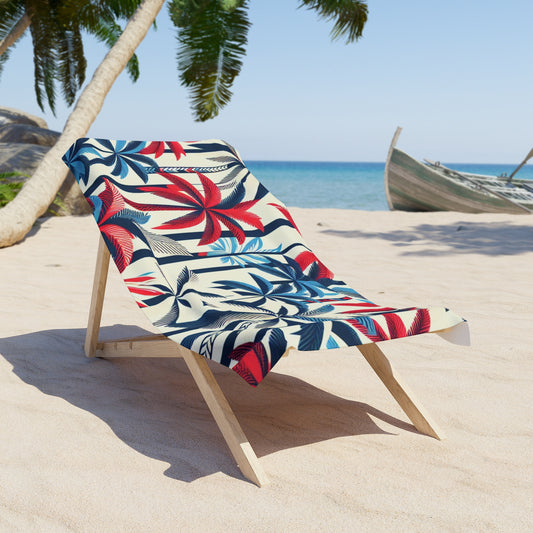 Palm Trees & Patriotic Degrees - Vibrant Tropical Beach Towel, Summertime Pool Accessory