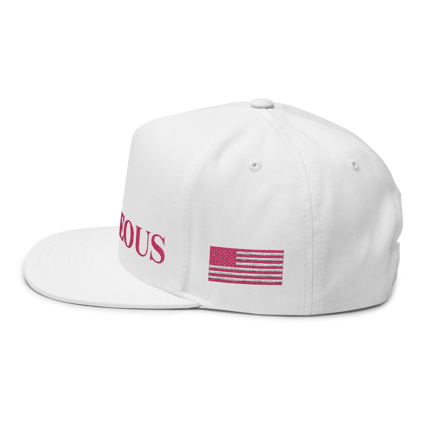 MAGA - God Guns Gorgeous Embroidered Flat Bill Cap | Trendy Snapback Hat for Outdoor Adventures, Sports Events, Festivals, and Gifts