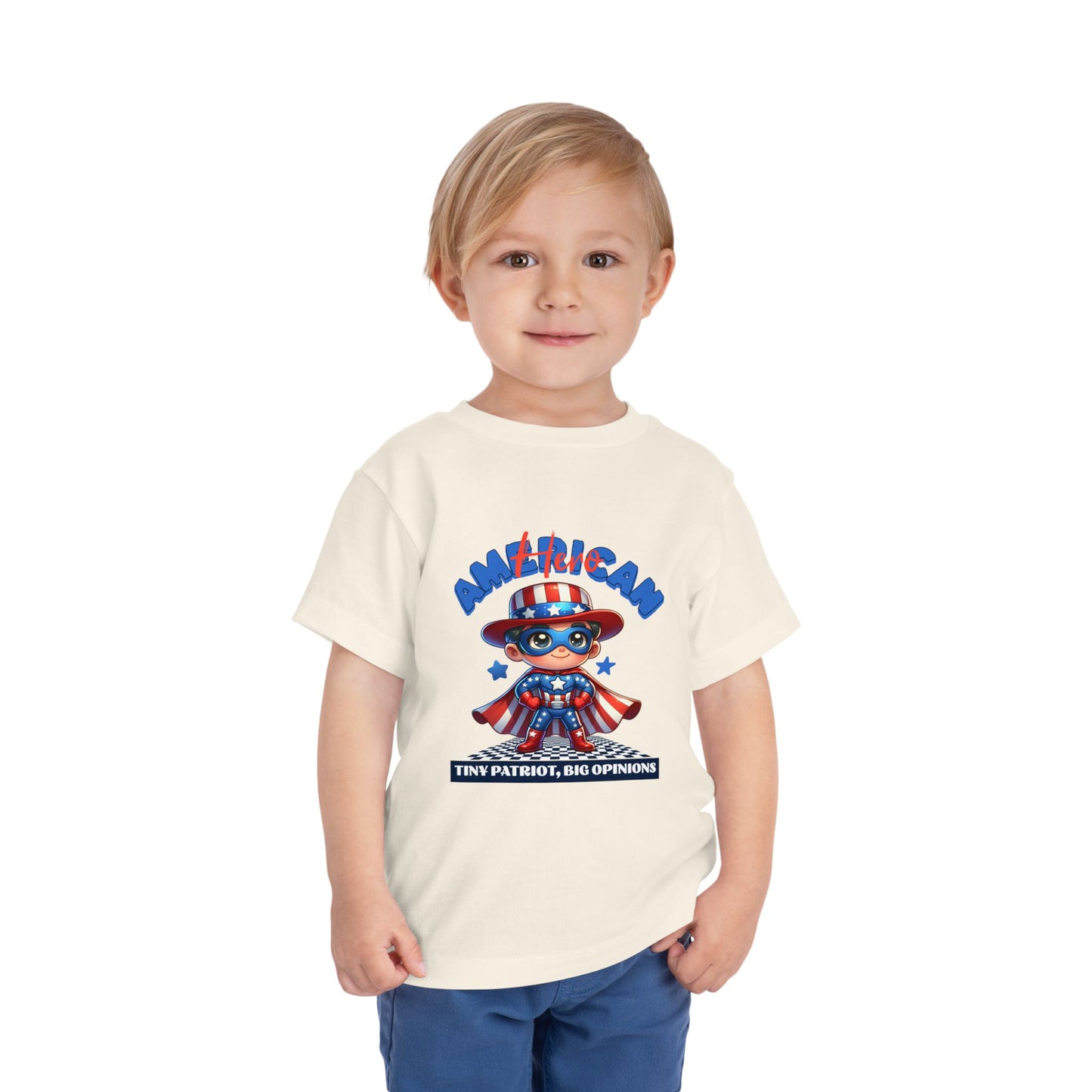 Superhero Toddler Tee - 'American' Design for Kids, Fun Patriotic Shirt for Independence Day, Fourth of July, Birthday Parties, Cute [...]