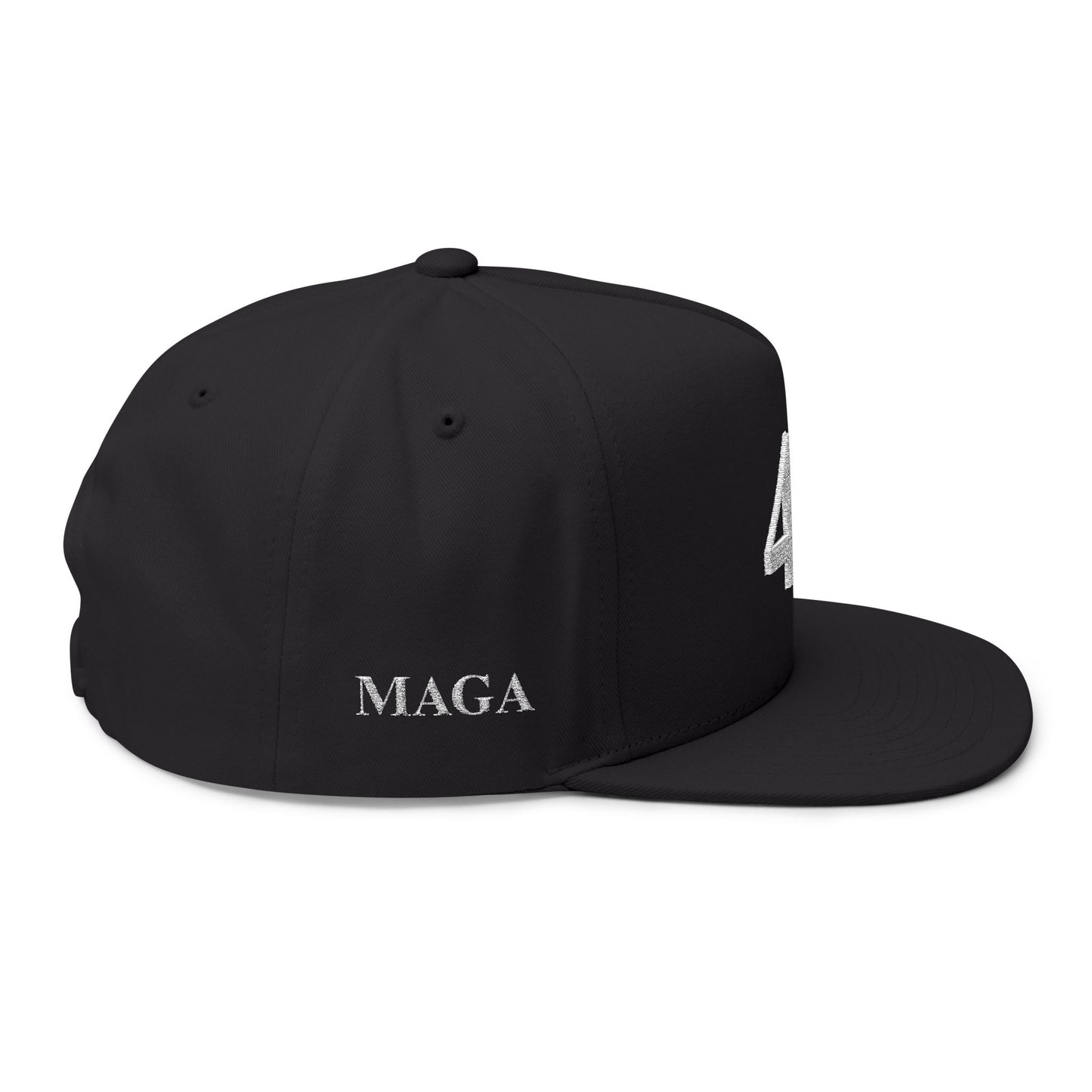 MAGA - Stylish Embroidered Flat Bill Cap, Casual Hat, Streetwear Accessory, Gift for Him/Her, Sports Headwear, Adjustable Snapback