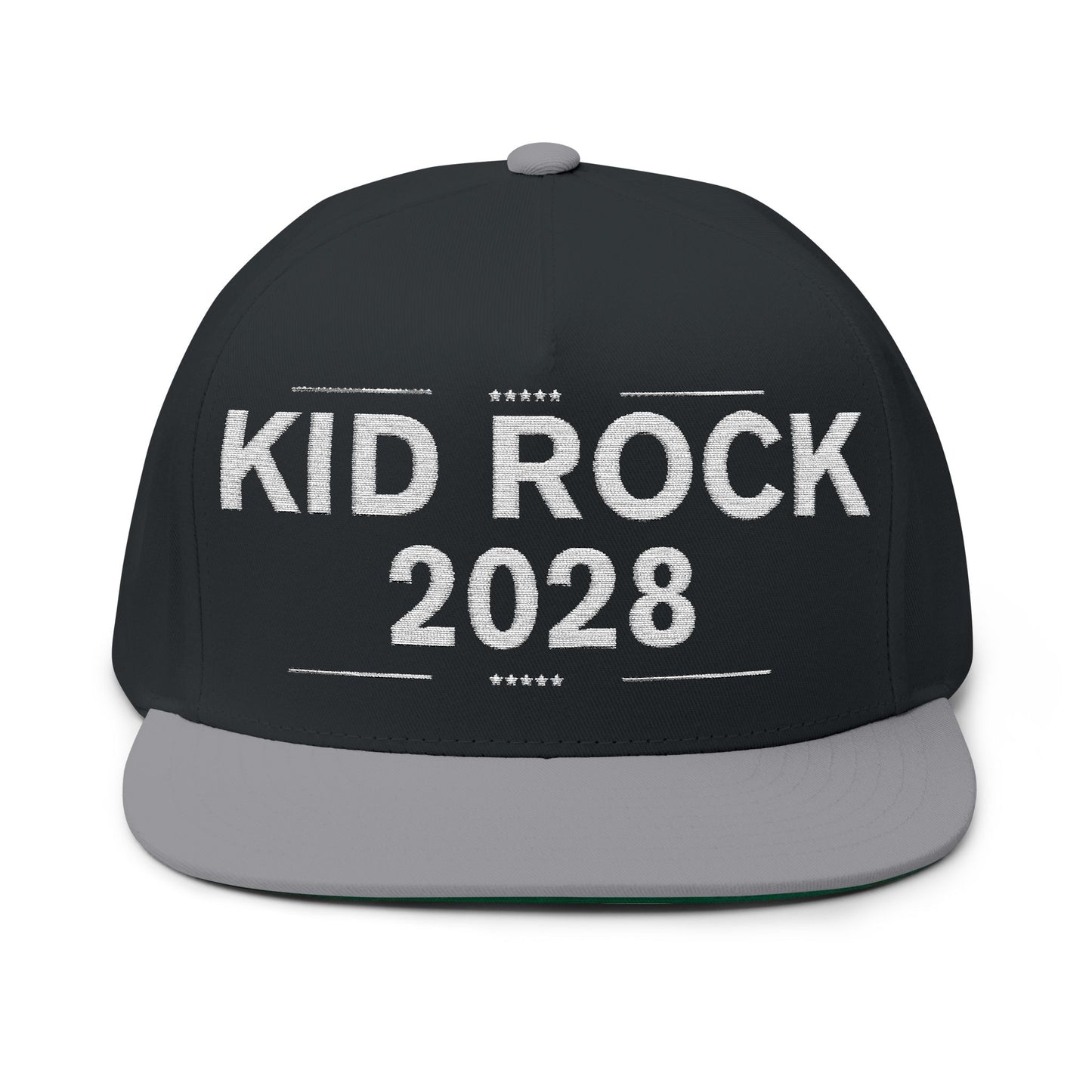 MAGA, Kid Rock 2028 Embroidered Flat Bill Cap - Make America Rock Again