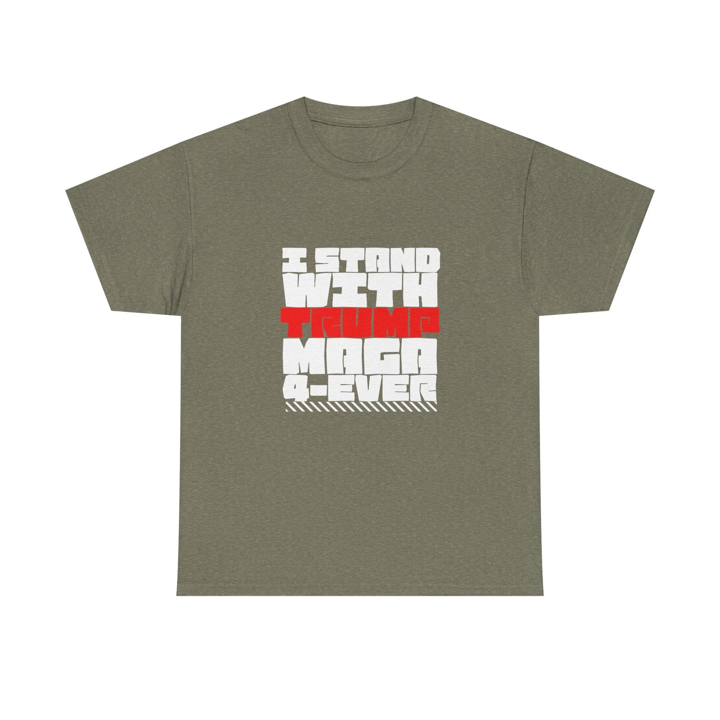Unisex Heavy Cotton Tee - "I Stand With Trump MAGA Forever" Statement Shirt, Political Apparel, Election Wear, Gift for Supporters, [...]