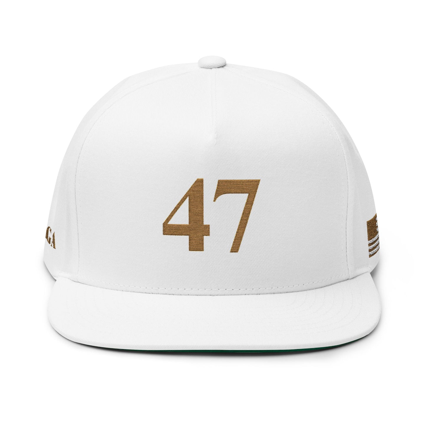 MAGA - Stylish Embroidered Flat Bill Cap, Casual Hat, Streetwear Accessory, Gift for Him/Her, Sports Headwear, Adjustable Snapback