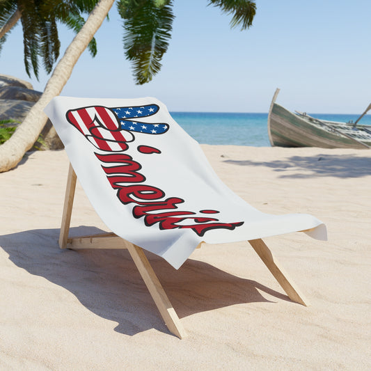 Peace, Love & ‘Merica – Patriotic Chill Towel - Vibrant Tropical Beach Towel