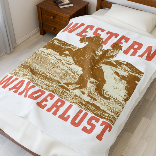 Western Wanderlust Blanket – American Cocktails Edition, Plush Cozy Blanket, Independence Day Decor, Gift for Patriots, Soft Blanket for Home