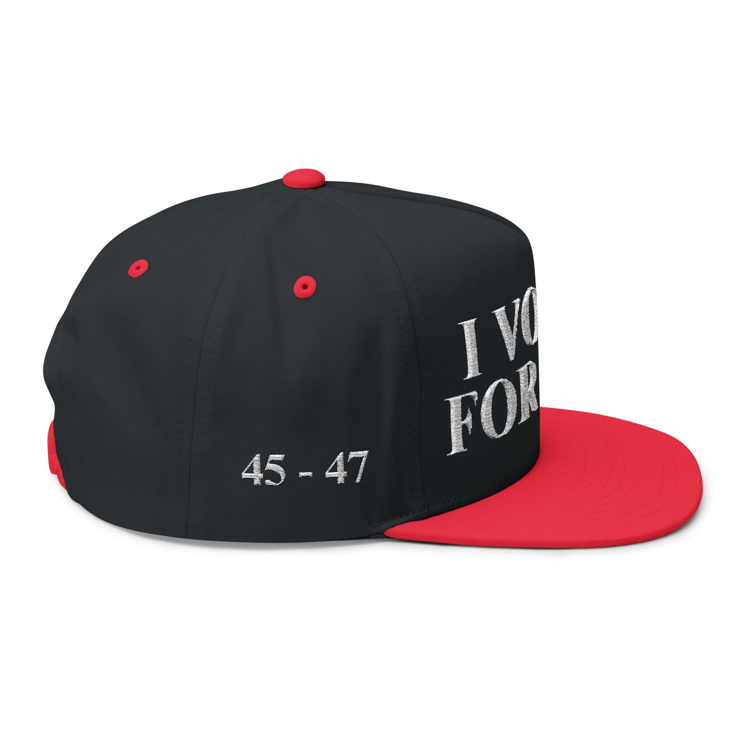 MAGA - Embroidered Flat Bill Cap - I Voted For This, Political Cap, Election Day Gear, Statement Accessories