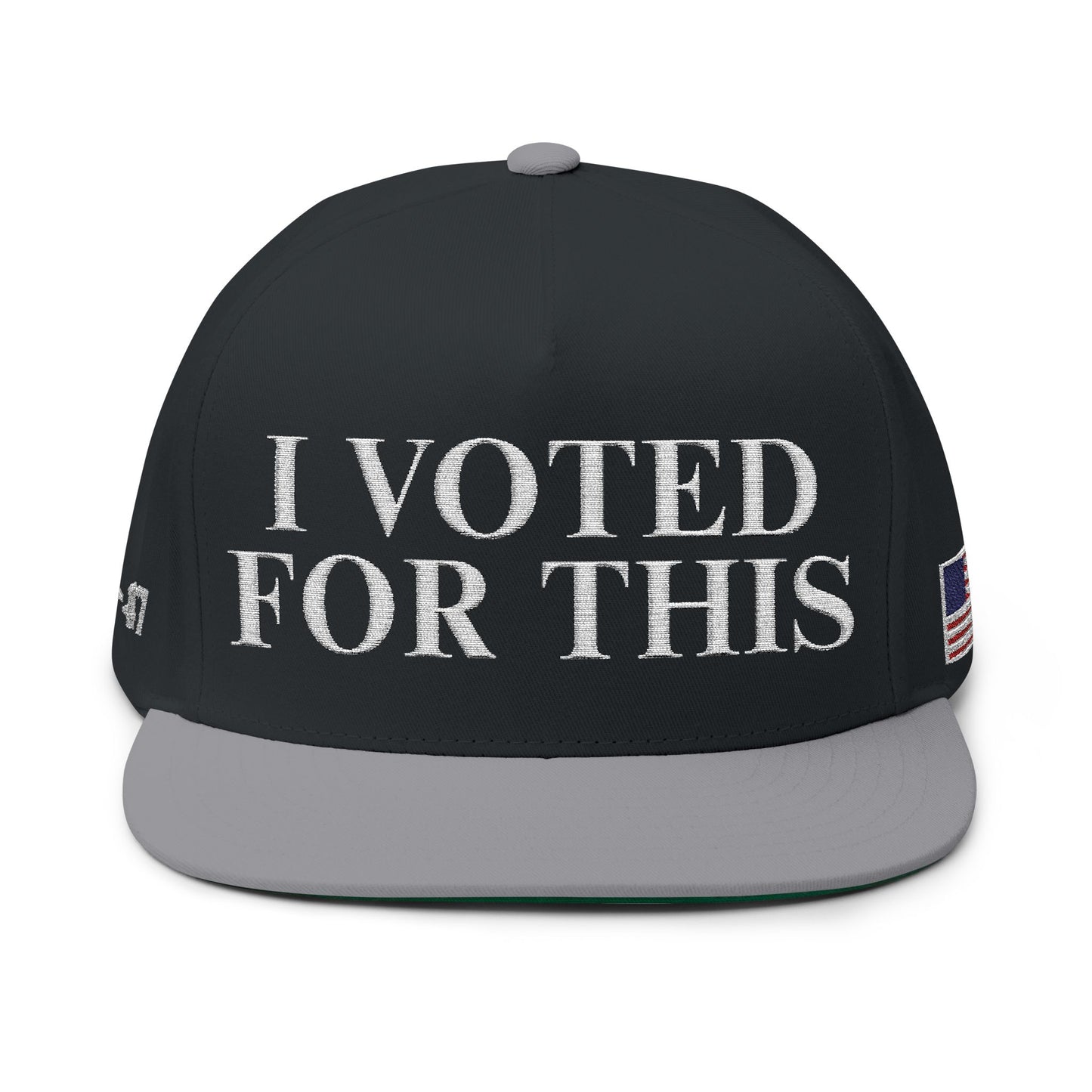 MAGA - Embroidered Flat Bill Cap - I Voted For This, Political Cap, Election Day Gear, Statement Accessories