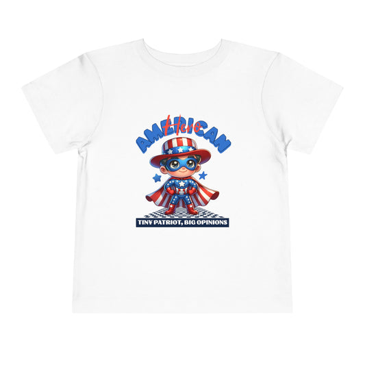 Superhero Toddler Tee - 'American' Design for Kids, Fun Patriotic Shirt for Independence Day, Fourth of July, Birthday Parties, Cute [...]