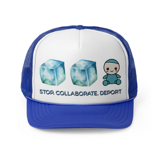 Ice Ice Baby, When border control meets 90s nostalgia, Trucker Hat, Stylish Political Statement - MAGA