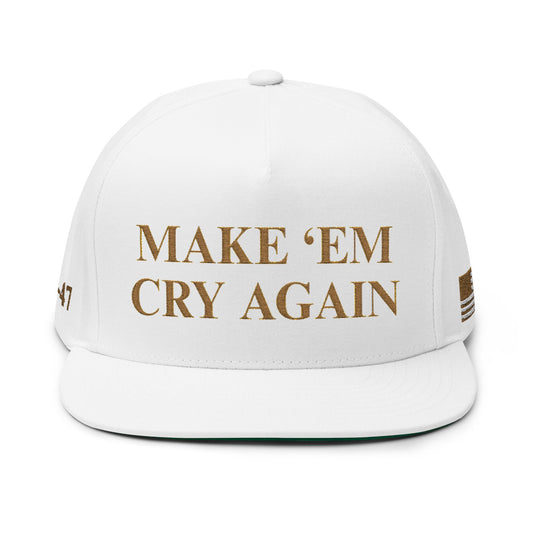 MAGA - Flat Bill Cap with Funny Slogan - Trendy Snapback, Hipster Hat, Gift for Friends, Casual Wear, Embroidered Cap