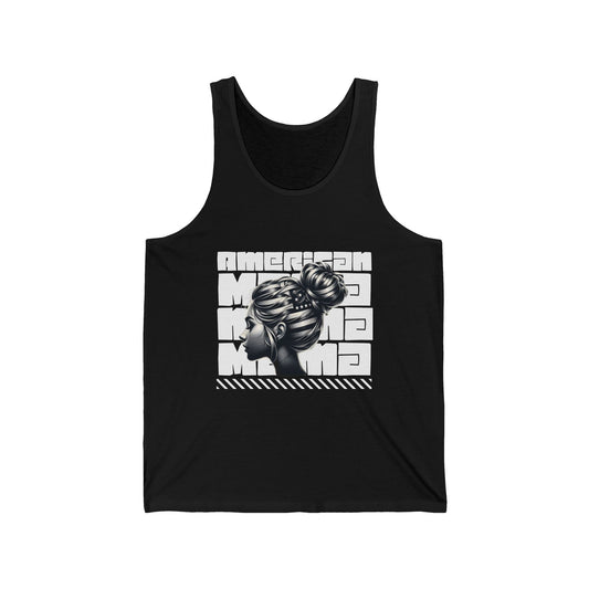 Stylish Unisex Jersey Tank with Bold Graphic Design, Casual Wear, Summer Fashion, Gift for Her/Him, American Style