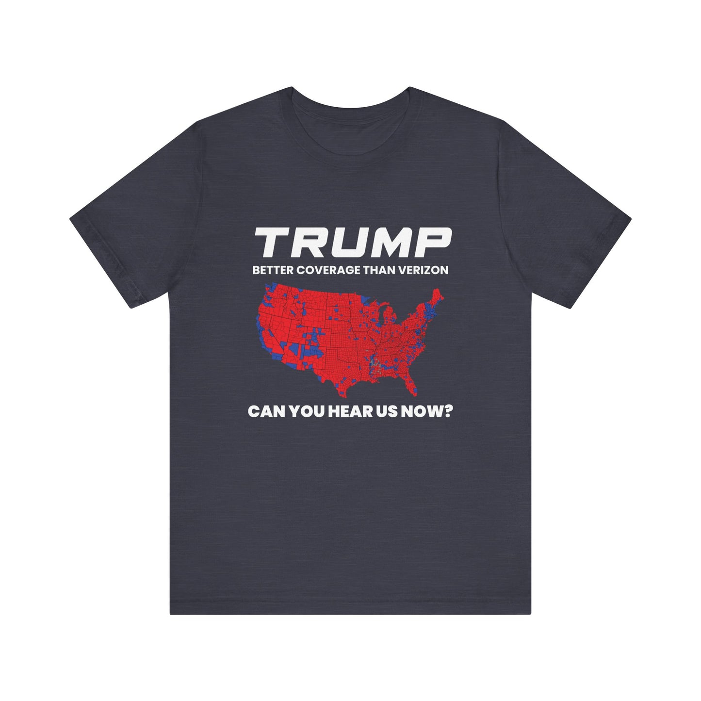 Trump 2024 Election Tee - Better Coverage Than Verizon, Unisex Jersey Short Sleeve T-Shirt, Political Humor Shirt, Election Day Apparel, [...]