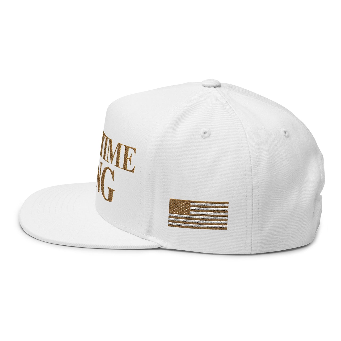 MAGA - Stylish Flat Bill Cap - Two-Time King Embroidered Hat, Trendy Gift for Him, Casual Summer Accessory, Cap for Sports Events, Birthday Present