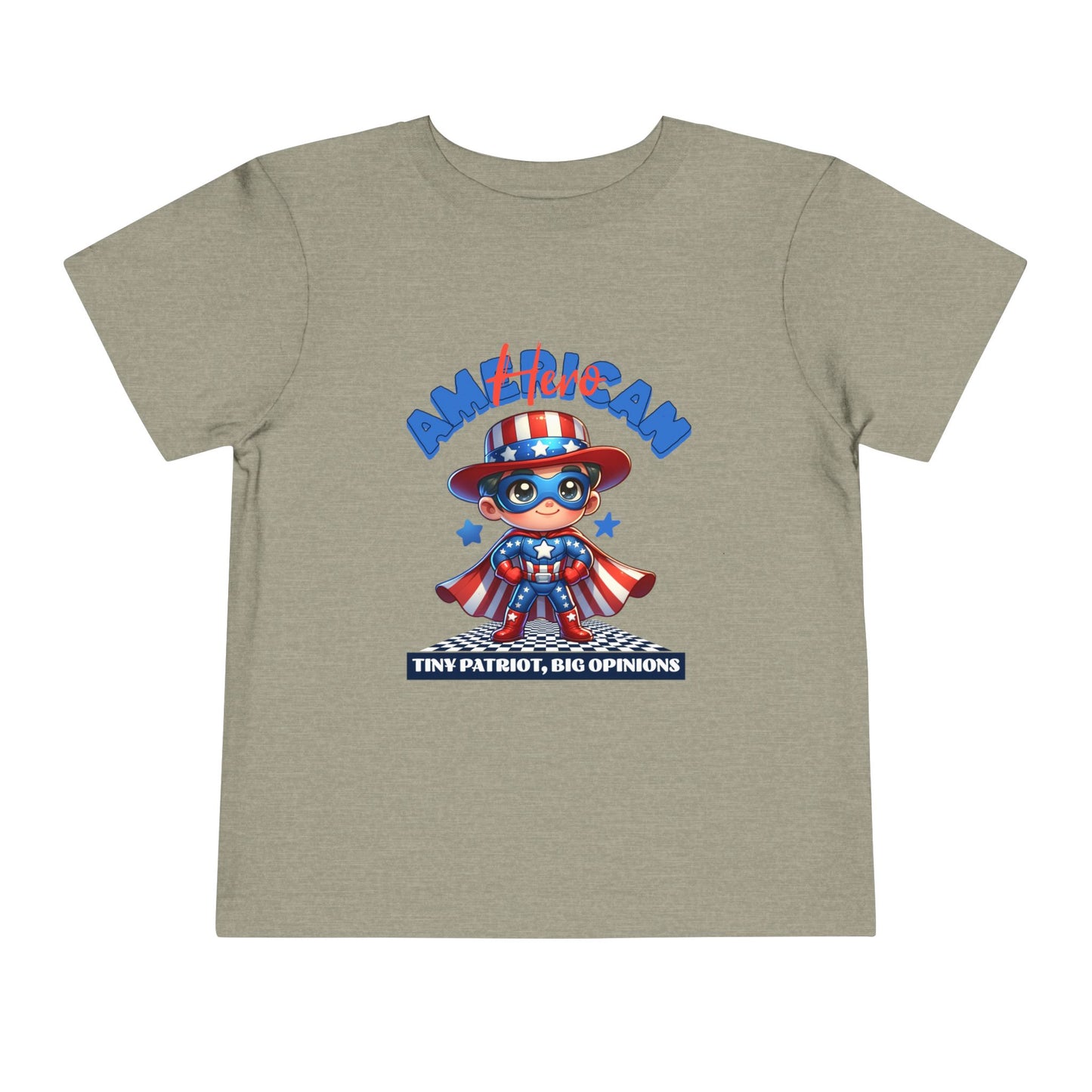 Superhero Toddler Tee - 'American' Design for Kids, Fun Patriotic Shirt for Independence Day, Fourth of July, Birthday Parties, Cute [...]