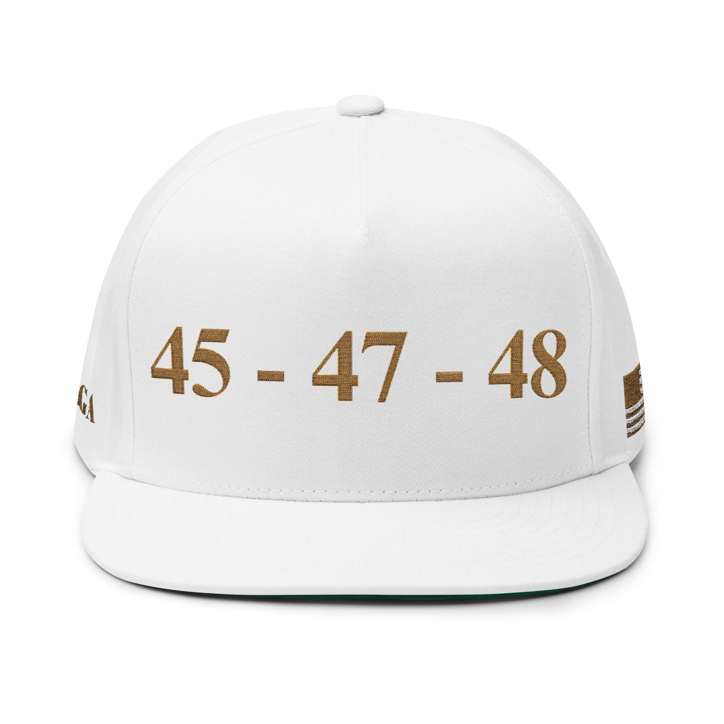 MAGA - Flat Bill Cap with Gold Embroidery - Stylish Snapback Hat for Trendy Styles, Gifts for Him, Casual Wear, Streetwear Fashion, Summer [...]