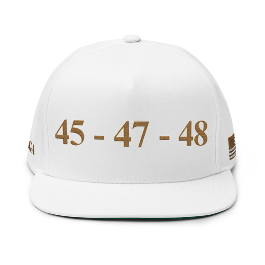MAGA - Flat Bill Cap with Gold Embroidery - Stylish Snapback Hat for Trendy Styles, Gifts for Him, Casual Wear, Streetwear Fashion, Summer [...]