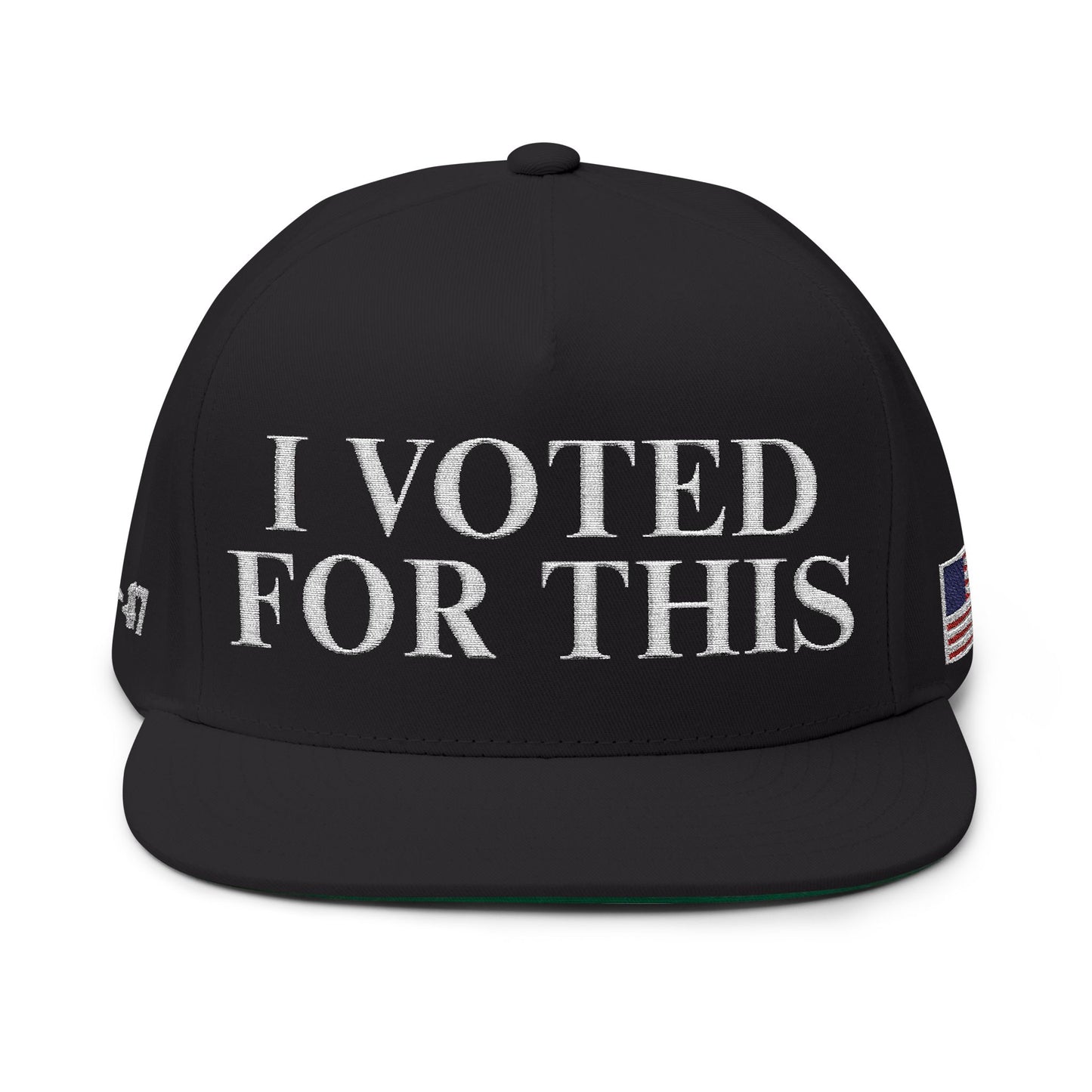 MAGA - Embroidered Flat Bill Cap - I Voted For This, Political Cap, Election Day Gear, Statement Accessories