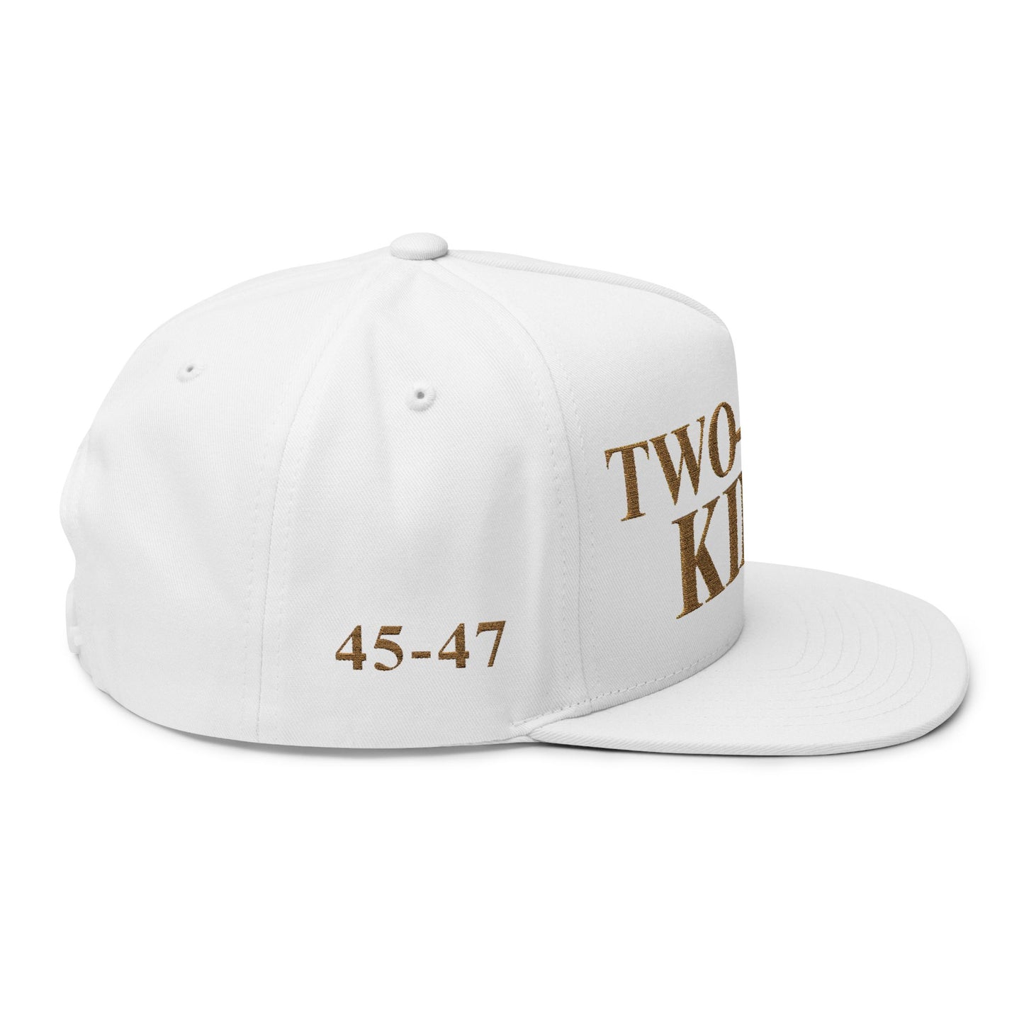 MAGA - Stylish Flat Bill Cap - Two-Time King Embroidered Hat, Trendy Gift for Him, Casual Summer Accessory, Cap for Sports Events, Birthday Present