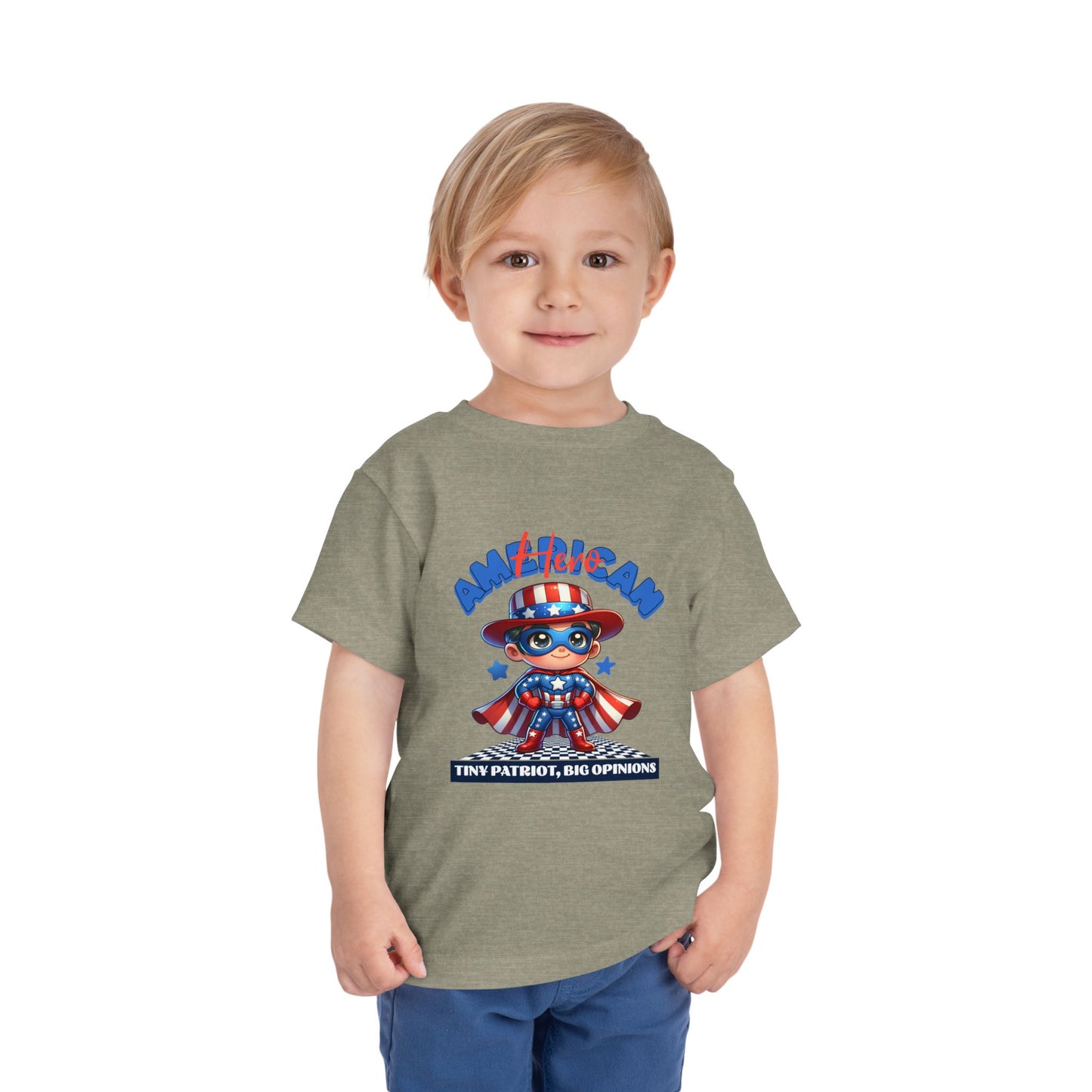 Superhero Toddler Tee - 'American' Design for Kids, Fun Patriotic Shirt for Independence Day, Fourth of July, Birthday Parties, Cute [...]