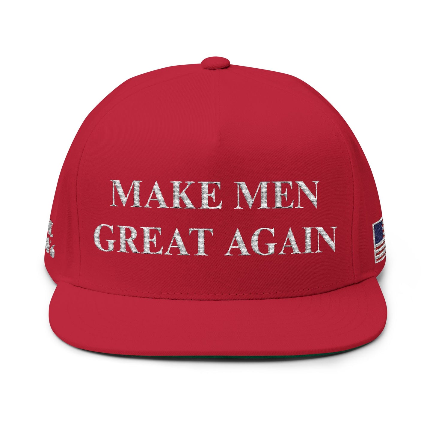 MAGA - Men's Inspirational Flat Bill Cap - Make Men Great Again, Stylish Hat, Gift for Dads, Sports, Casual Wear, Trendy Headwear