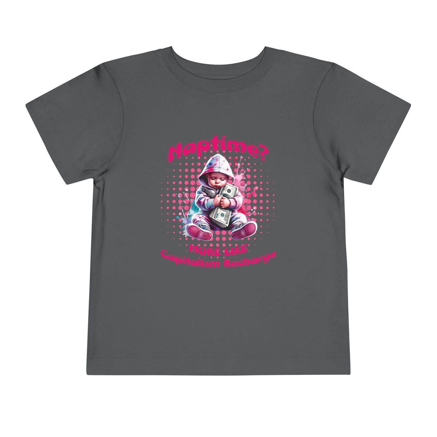 Toddler Tee with 'Naptime? More Like Capitalism Recharge' Design - Cute Kids Shirt, Funny Toddler Apparel, Birthday Gift, Everyday [...]