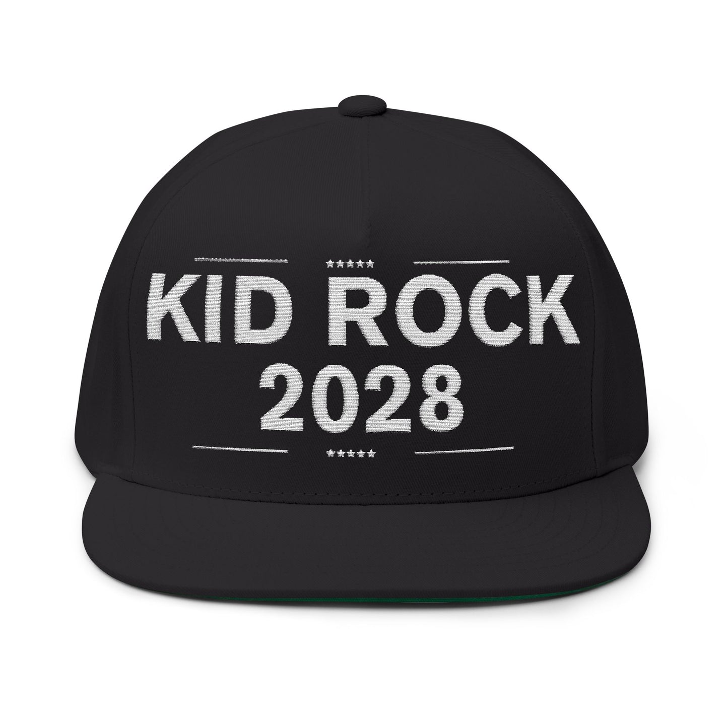 MAGA, Kid Rock 2028 Embroidered Flat Bill Cap - Make America Rock Again