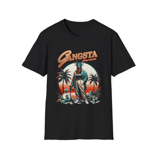 Gangsta Vibe Unisex Softstyle T-Shirt, Casual Streetwear, Graphic Tee, Unique Gift, Summer Fashion, Fun Apparel
