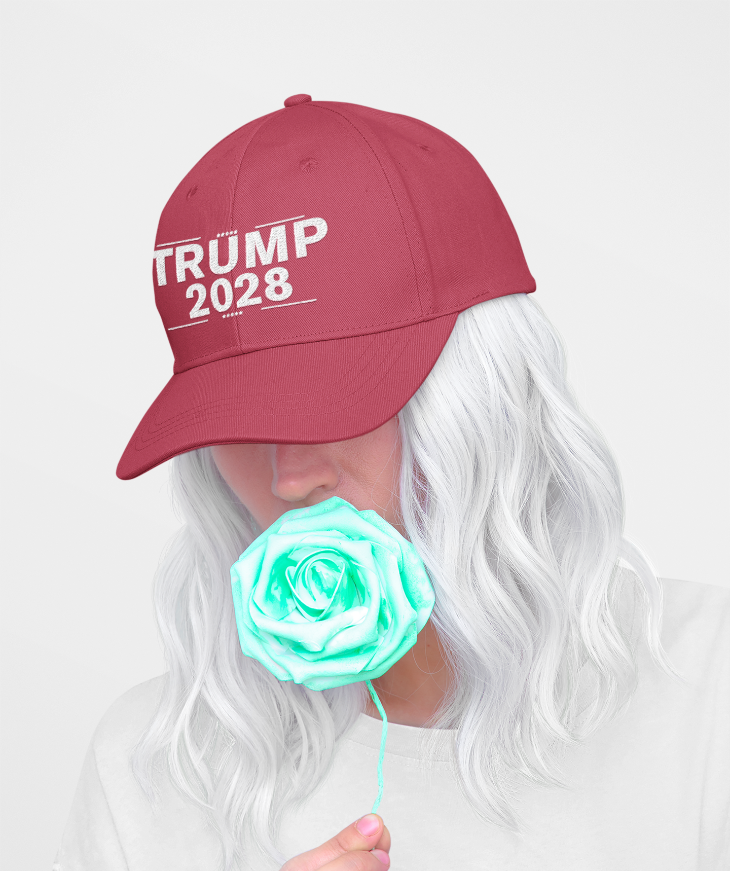 MAGA, Trump 2028 Embroidered Flat Bill Cap – Stylish Political Statement for Supporters - Political Cap