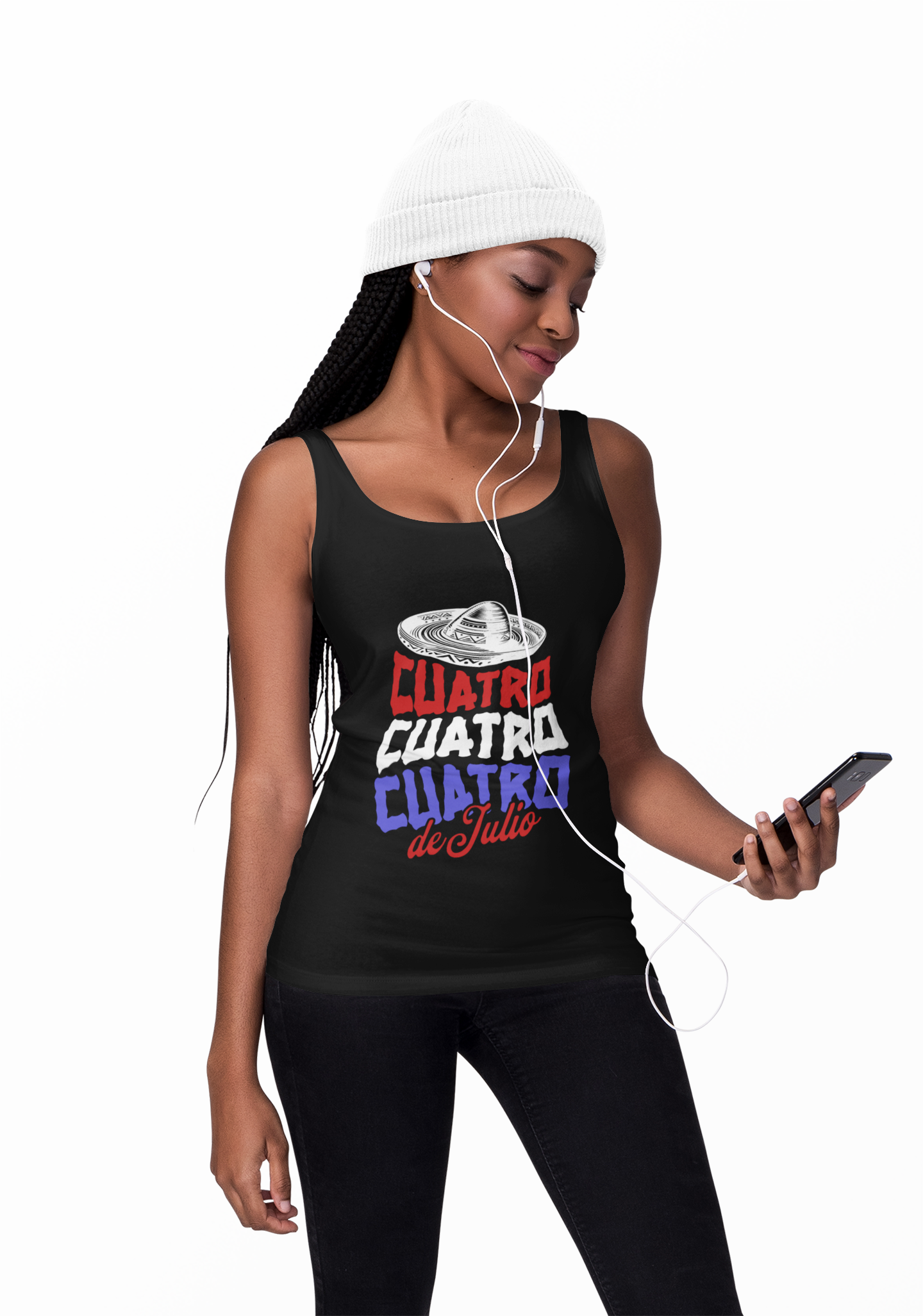 Copy of Fiesta-Themed Unisex Jersey Tank | 4th of July, Cute Quattro de Julio Apparel for Summer Fun, Birthday Parties, Beach Days, Festivities, Casual Wear